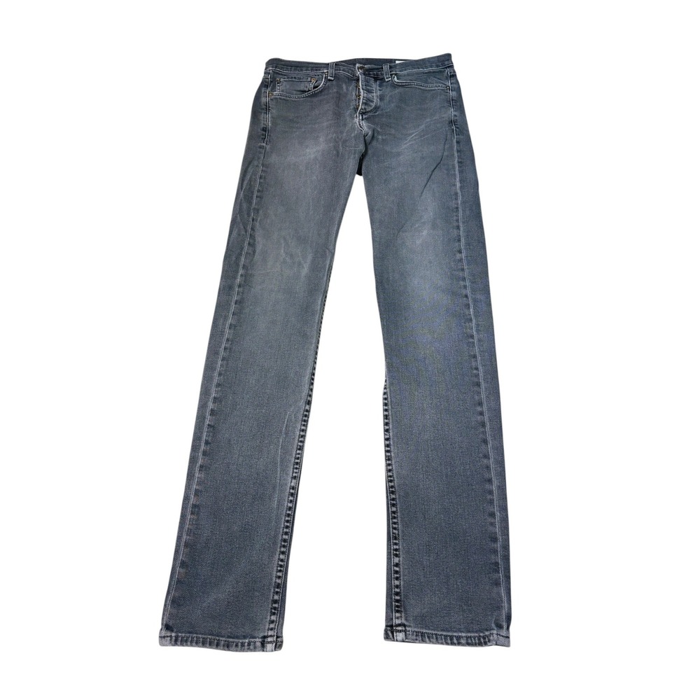Rag & Bone Fit 2 Slim Jeans Mens 30X33 Minna Grey Faded Button Fly M1223K510MIN